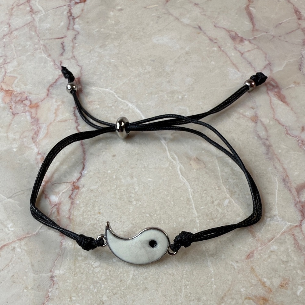 Black and Silver Adjustable Bracelet